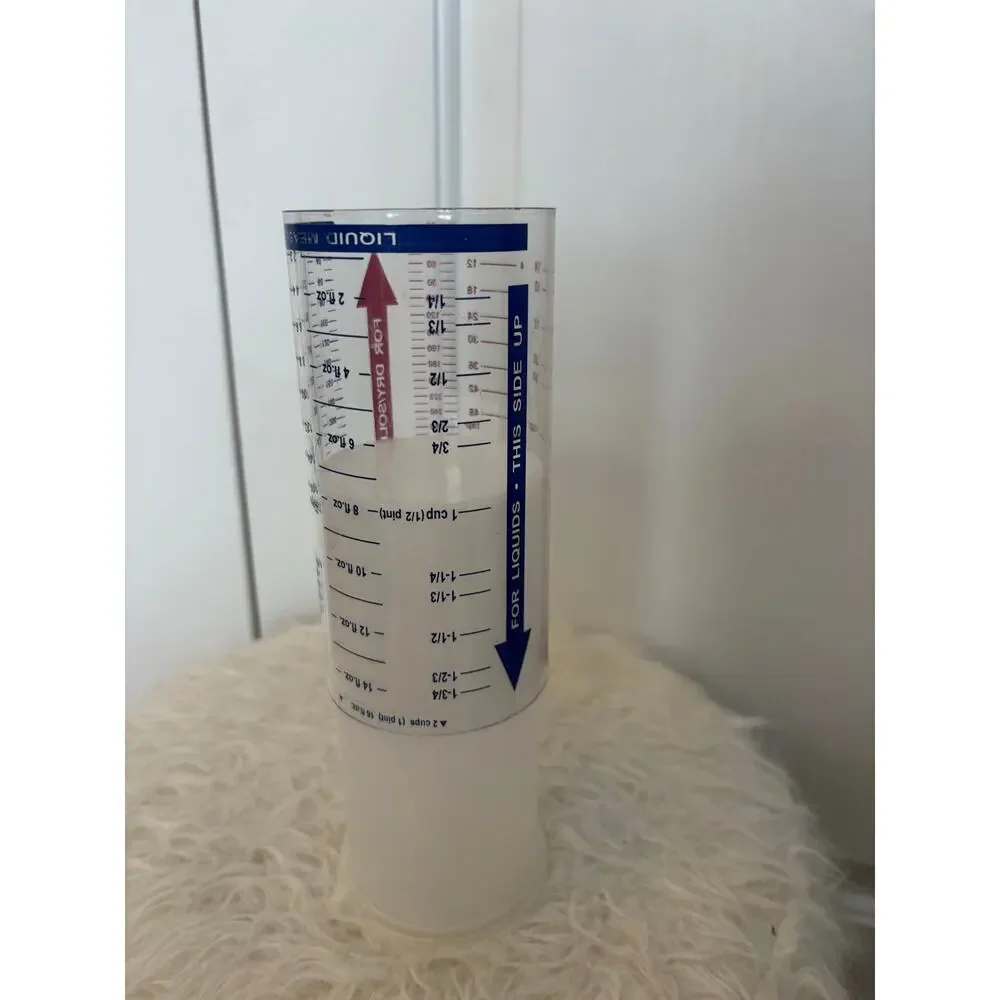 Pampered Chef Measure All 2 Cup Wet Dry 2000 Plastic Adjustable Measuring Cup